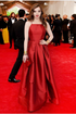 Red A-line Backless Square Sweep Train Prom Dress with Pleats GJS673